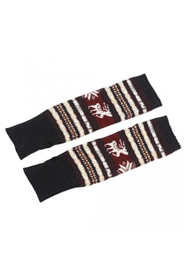 GALPADA 1 Paire Wapiti Couverture Dames Chaud Mitaines Bras Dessin Animé de Marine Tricot Tricot pour Protection Tricot Vacan