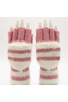 Liyinco Gants sans Doigts Mignons pour Femmes, Gants dhiver Chauds à écran Tactile en Tricot Demi-Doigts, écriture, Lecture,