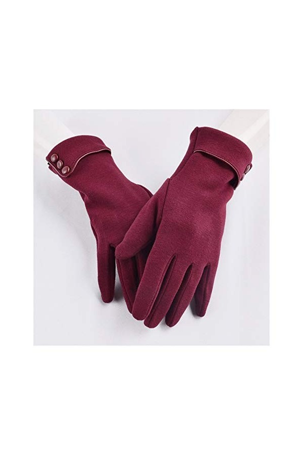 JBIVWW Femmes Touch Gants dhiver décran Automne Chaud Gants Poignet Mitaines de Conduite de Ski Coupe-Vent Gants Color : G