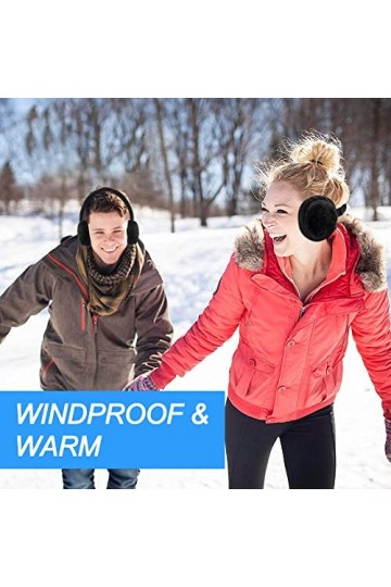 omitium Cache-oreilles en Peluche pliable, Chauffe-oreilles Hiver Chaud Couvre-Oreilles Earmuffs Réglables Doux pour Hommes F