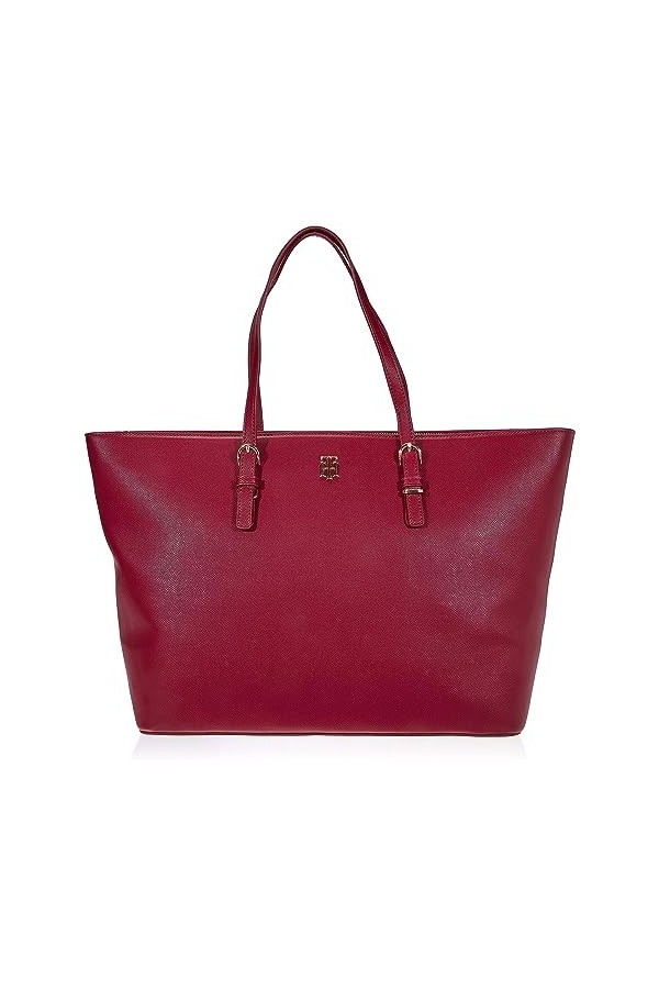 Tommy Hilfiger Sac à Main Femme TH Timeless Med Tote en Similicuir, Noir Black , Onesize