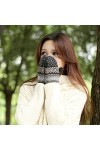 ITODA Moufles dhiver pour femme - Gants dhiver en tricot épais et chaud - Double couche - Coupe-vent - Gants pour femme - P