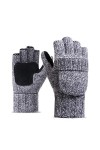 SYT-MD Gants, Plus dépaisseur Gants sans Doigts mâles Hommes Femmes Laine Hiver Chaude Chaude Mitaines de Doigts de Doigts t