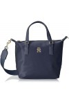 Tommy Hilfiger Sac Bandoulière Femme Poppy Small Tote Moyen Modèle, Bleu Space Blue , Taille Unique
