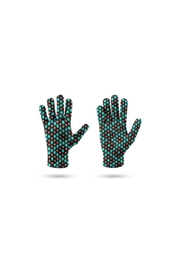 LIUZIXI Gants pour Écran Tactile - Automne Hiver Tricoté Chaud Épais Amusant Points Colorés Moufles Coupe-Vent - Gants Extens