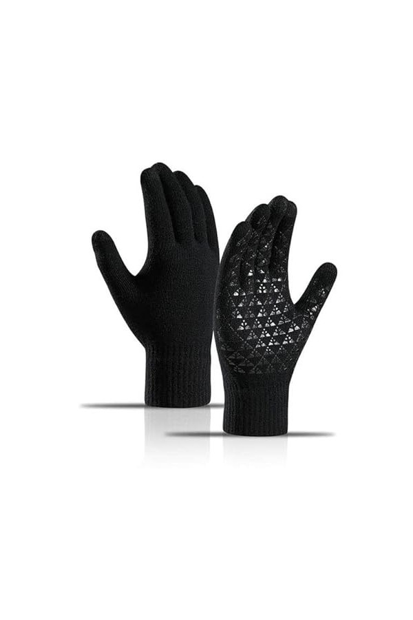 SHRIMAD Écran Tactile Femmes Gants Garder Au Chaud Moufle Coupe-Vent Gant dhiver Doublure en Tricot Doux Antidérapant Extéri