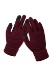 Gants Hiver Chauds Tricotés à écran Tactile pour Femmes, Tricotés Gants de Travail Antidérapants en Polaire Chaude élastique,