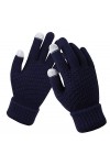 Gants Hiver Chauds Tricotés à écran Tactile pour Femmes, Tricotés Gants de Travail Antidérapants en Polaire Chaude élastique,