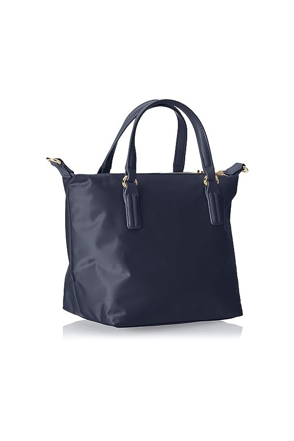 Tommy Hilfiger Sac Bandoulière Femme Poppy Small Tote Moyen Modèle, Bleu Space Blue , Taille Unique