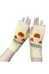 Gants tricotés multicolores pour femmes faits à la main pour lautomne et lhiver - Gants rétro au crochet - Mitaines convert