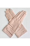 2 paires de gants de protection solaire courts pour femmes dété, matériau pur coton, particules antidérapantes à la paume, g