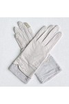 2 paires de gants de protection solaire courts pour femmes dété, matériau pur coton, particules antidérapantes à la paume, g