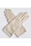 2 paires de gants de protection solaire courts pour femmes dété, matériau pur coton, particules antidérapantes à la paume, g