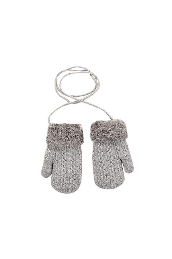 Gants tricotés Hiver bébé garçons Filles Gants tricotés Corde Chaude Doigt Complet Mitaines Gants pour Enfants Enfant en Bas 