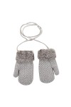 Gants tricotés Hiver bébé garçons Filles Gants tricotés Corde Chaude Doigt Complet Mitaines Gants pour Enfants Enfant en Bas 
