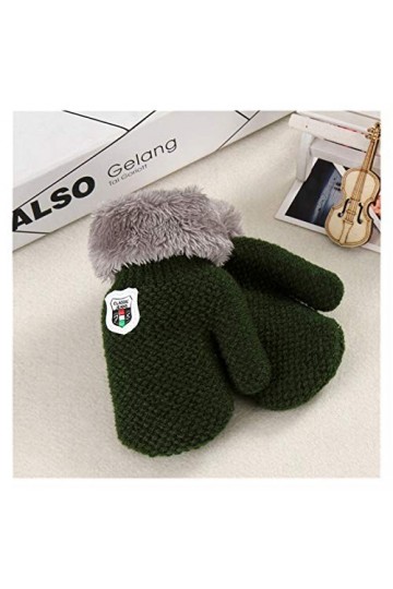 Gants tricotés Gants tricotés dhiver Corde Chaude Extensible Tricot Doigt Complet Mitaines Gants pour Enfants épaissir garço