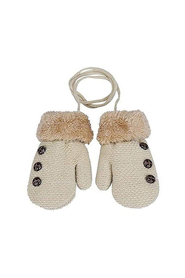 Gants tricotés Gants tricotés dhiver Corde Chaude Extensible Tricot Doigt Complet Mitaines Gants pour Enfants épaissir garço