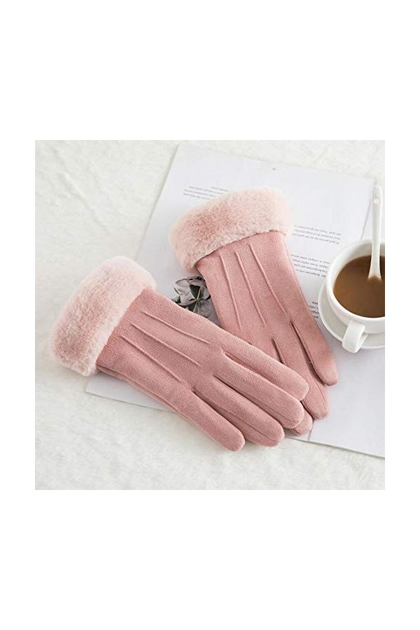 LUOXUEFEI Gants Gants dhiver Chauds Gants pour Femmes Dames Conduite en Plein Air Équitation Mitaines Chaudes