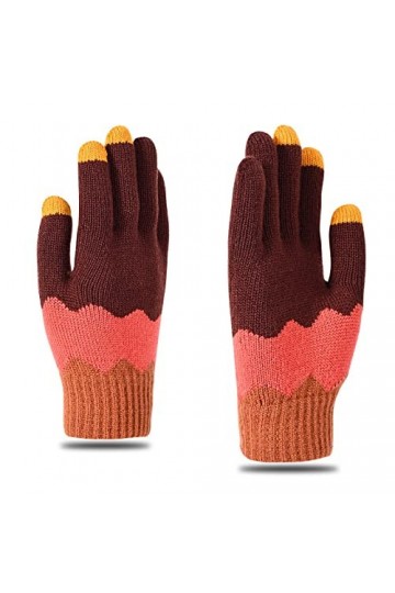 LIUZIXI Gants pour Écran Tactile - Gants Tricotés Chauds Et Antidérapants pour Femmes dhiver - Poignets en Côtes Élastiques 