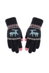 LIUZIXI Gants Tricotés pour Écran Tactile - Mitaines À Poignets Côtelés en Jacquard Épais Et Chauds dhiver - Gants Thermique