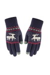 LIUZIXI Gants Tricotés pour Écran Tactile - Mitaines À Poignets Côtelés en Jacquard Épais Et Chauds dhiver - Gants Thermique