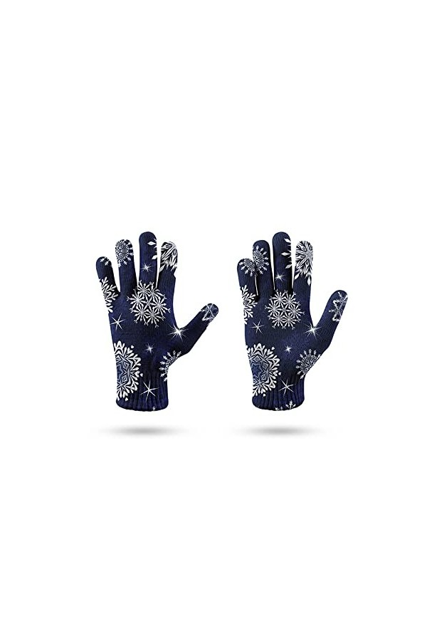 LIUZIXI Gants Tricotés À Écran Tactile - Hiver Hommes Femmes Équitation en Plein Air Running Gants Chauds Antidérapants - Mit