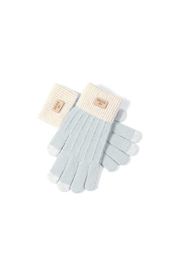LIUZIXI Gants Tricotés À Écran Tactile - Gants De Sport en Plein Air pour Femmes, Automne-Hiver Et Poignets Côtelés Coupe-Ven