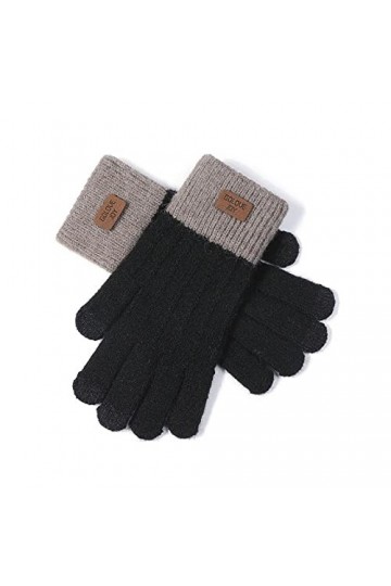 LIUZIXI Gants Tricotés À Écran Tactile - Gants De Sport De Plein Air pour Femmes Automne-Hiver Et Velours Coupe-Vent - Mitain