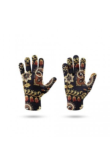 LIUZIXI Gants Tricotés pour Écran Tactile - Hiver Hommes Femmes Équitation en Plein Air Running Gants Chauds Coupe-Vent - Rét