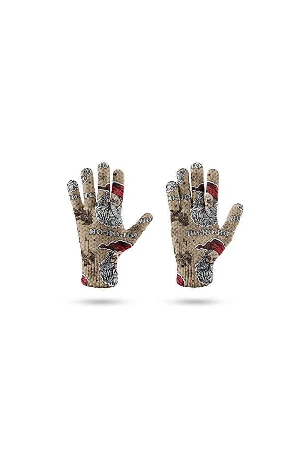 LIUZIXI Gants Tricotés pour Écran Tactile - Hiver Hommes Femmes Outdoor Riding Running Ribber Poignets Gants Chauds - Noël Sa