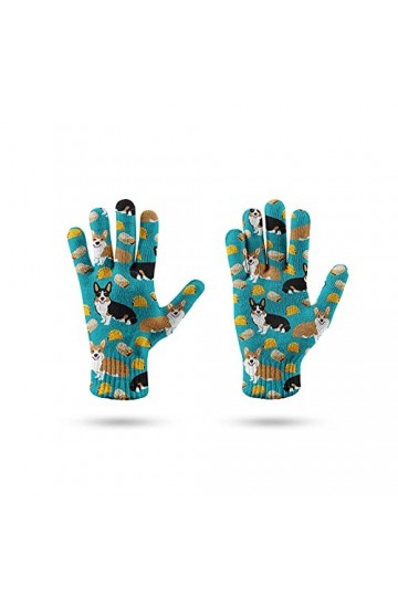 LIUZIXI Gants Tricotés pour Écran Tactile - Hiver Hommes Femmes Équitation en Plein Air Running Gants Chauds Coupe-Vent - Ban