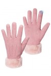 Becellen Gants Femme Hiver, Gants Thermique Tactiles Anti Froid Gants Chaud Confortable pour Fille Mère Petite Amie Main
