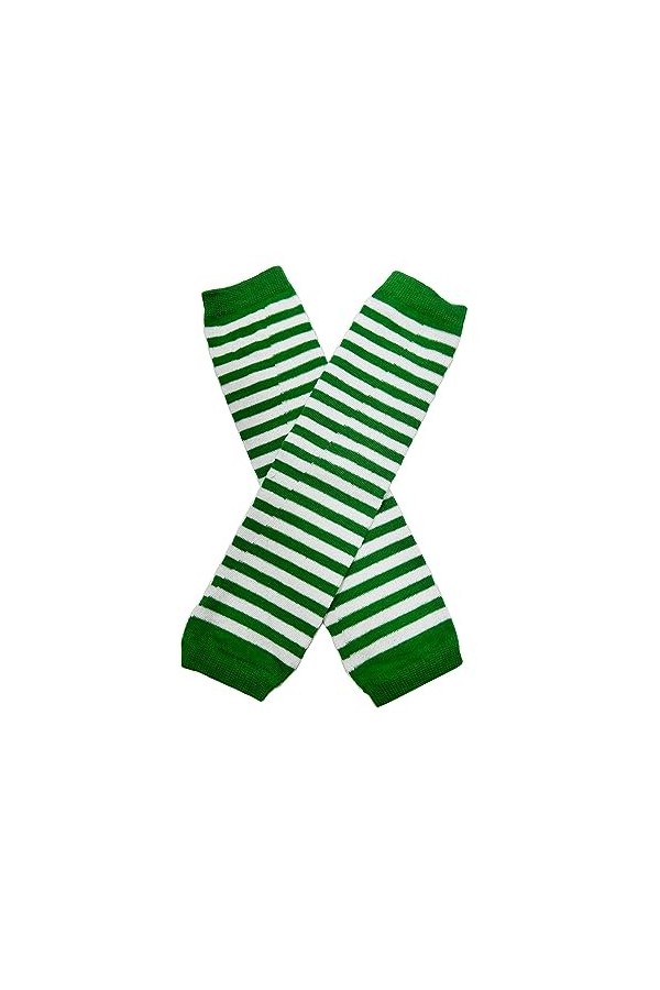 ZUYPSK 1 paire de gants tricotés sans doigts pour femme - Gants chauds et prolongés - Rayés - Coude - Moufles dhiver pour te