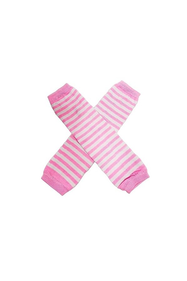 ZUYPSK 1 paire de gants tricotés sans doigts pour femme - Gants chauds et prolongés - Rayés - Coude - Moufles dhiver pour te