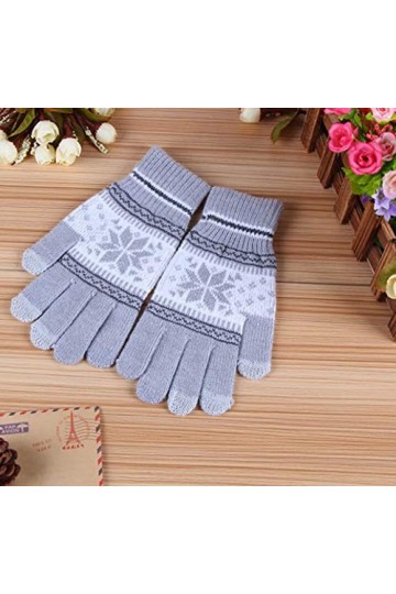 iEverest Gants damant de Noël Gants Tactiles Unisexe Gants Tactiles Hiver/Automne Gants Tactiles Gants Tricotés pour Télépho