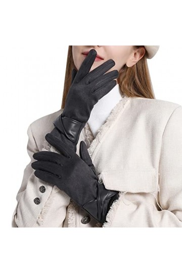 Keepwin Gants pour femme - Gants créatifs tendance - Gants épais et chauds pour lhiver - Gants pour adultes - Moufles pour f
