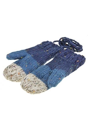 YJZQ Gants Hiver Mignon Gants Tricoté Épaissir Coloré Moufle Immpression Jacquard Gants Chauds Aimable avec la Corde Tour du 