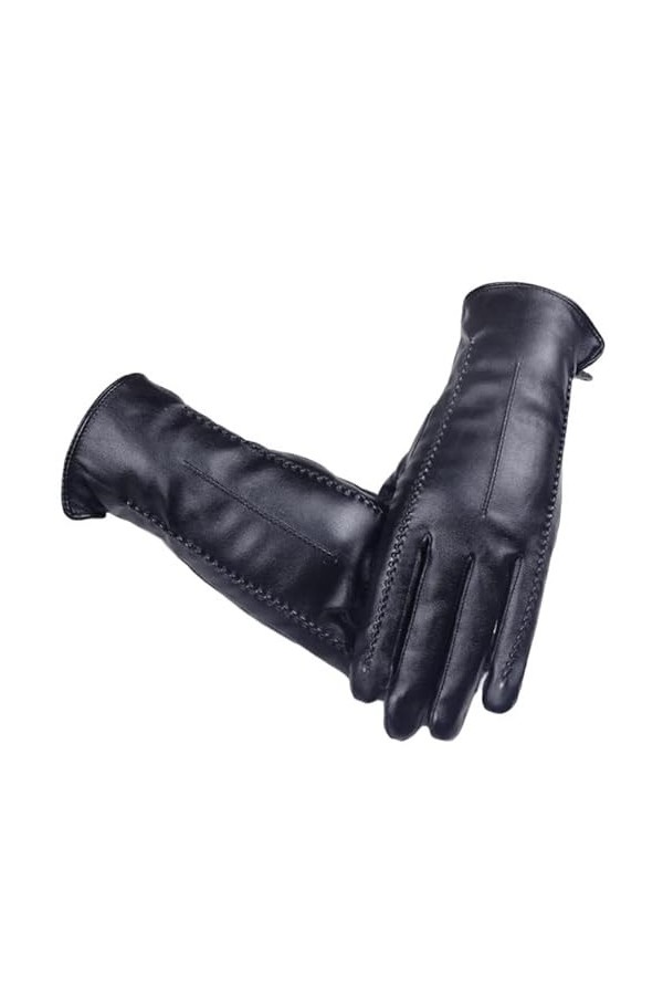 TJOIUY Gants dhiver Gants en Peau de Mouton pour Femmes Hiver Chaleur Plus Velours Court écran Mince Conduite Femme Couleur