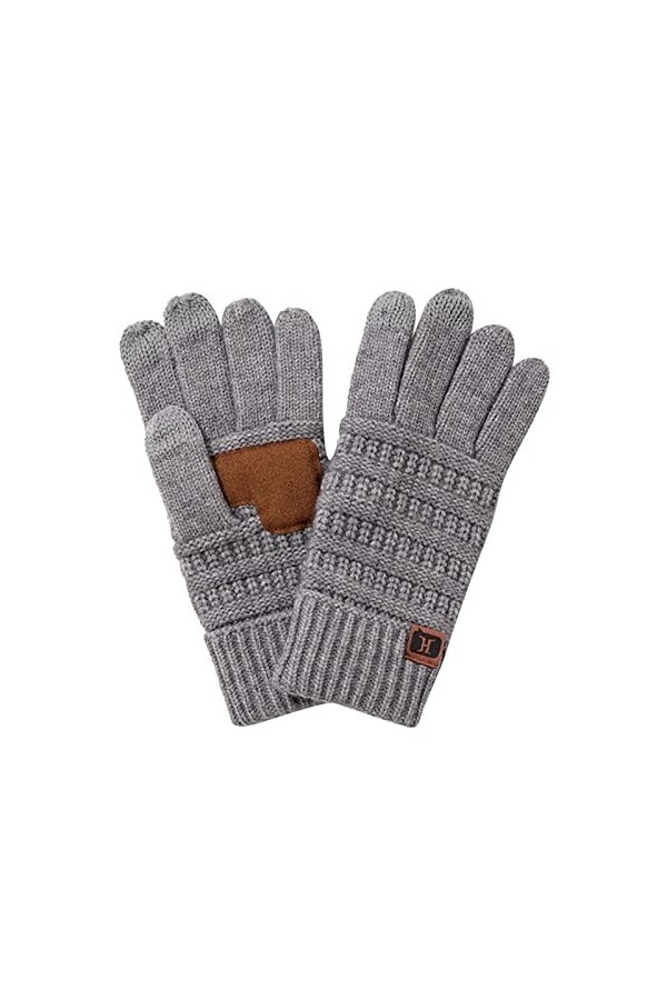 liangp Gants sans doigts Gants dhiver Gants en tricot doux et chauds Noir Jambes longues Chauffe-mains Kawaii Longueur, kaki