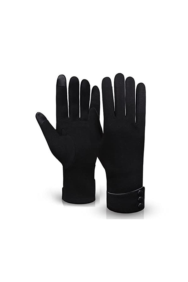 DDMINE Femmes écran Tactile Gants dhiver Automne Gants Chauds Poignet Mitaines Conduite Ski Coupe-Vent Gant Color : Wine Re