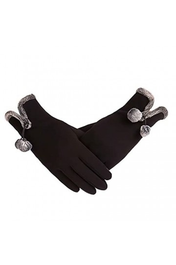 YJLGMM Nouvelle Femelle Automne Hiver Non inversé Velvet Cachemire Full Feuil Dentelle Gants de Dentelle Femmes Coton Touch S