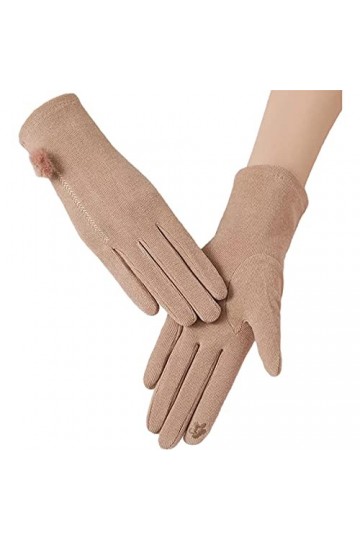 Hiver Chaud Gants à Ecrans Gants épais doublés Tactiles en Peluche Plus Chaud Gants Doublés anti-glisse hivernales pour le sp