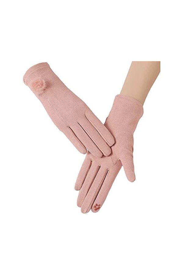 Hiver Chaud Gants à Ecrans Gants épais doublés Tactiles en Peluche Plus Chaud Gants Doublés anti-glisse hivernales pour le sp