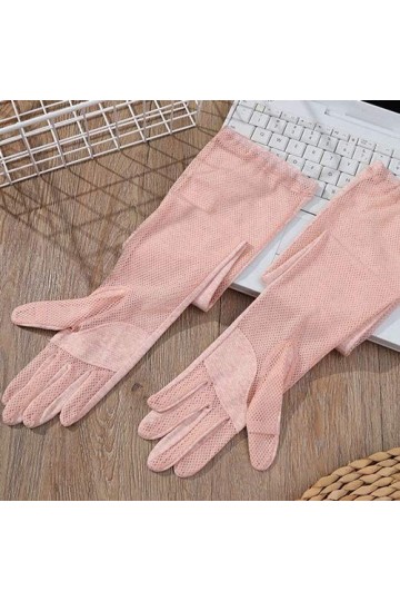 Yoaodpei NOUVEAU ÉTÉ SUNSCREEN Mode Gants Femmes Anti-Ultraviolet Long et Courts Doigt Doigt Doigt Empreinte Digital Dinkocka