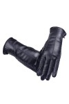 JBIVWW Gants en Cuir élégant Femmes Automne et Hiver Chaud à la Mode Thermique Femme Glove Color : Black 