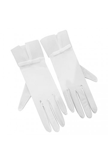 Harilla Gants de Mariage de mariée, Femmes Gants Filles Gants Courts Mariage Gants de Danse élégants pour soirée, opéra, Banq