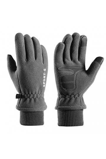 Gants dhiver chauds en velours avec boucle pour homme et femme - Gants antidérapants et déquitation pour femme - Chauffés p