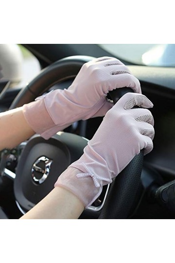 Yoaodpei Summer Equiting Tram, Mité De Protection UV, Conduite, Protection Solaire, Débit Antidérapant Mitten De Doigts, Prin