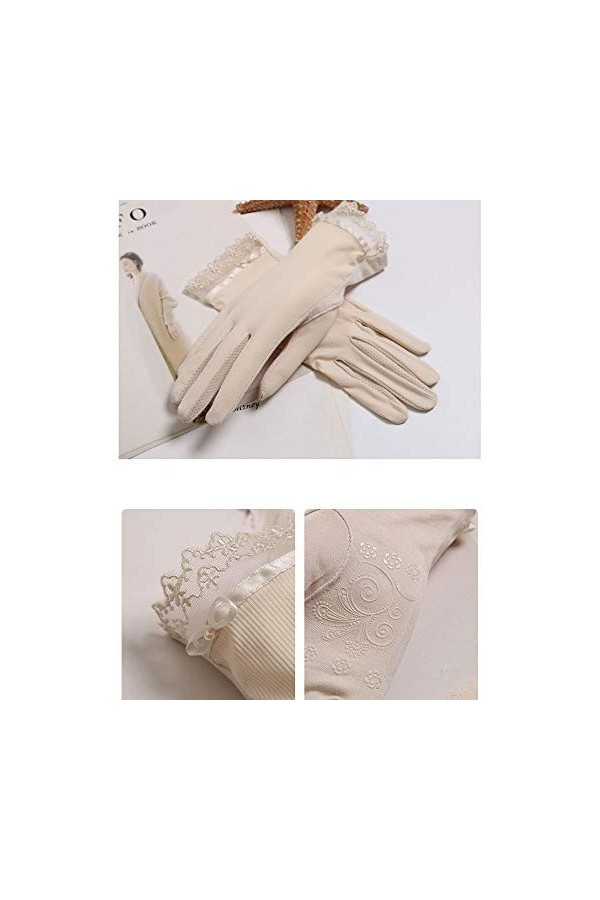 Yoaodpei Summer Equiting Tram, Mité De Protection UV, Conduite, Protection Solaire, Débit Antidérapant Mitten De Doigts, Prin