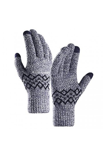 FUFU Moufles Gants À Tricot Chaud Chaud dhiver Touches À Écran Tactile Gants en Molleton Épais Super Doux Color : A 